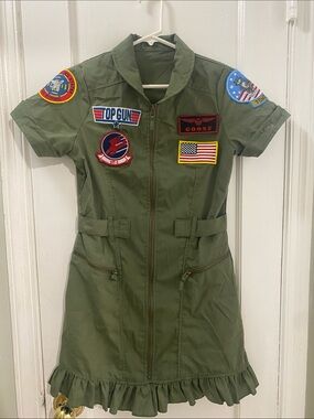 Leg Avenue Womens Top Gun Flight Dress Costume